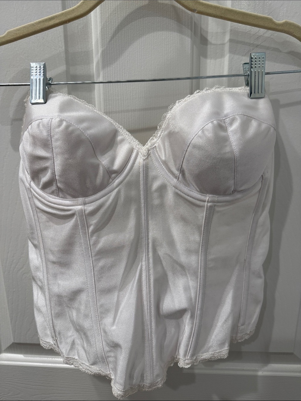 White Lace-Trim Bustier Corset Top - Women Intimates & Sleepwear